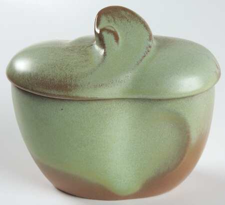 Lazy Bones Prairie Green Sugar Bowl & Lid