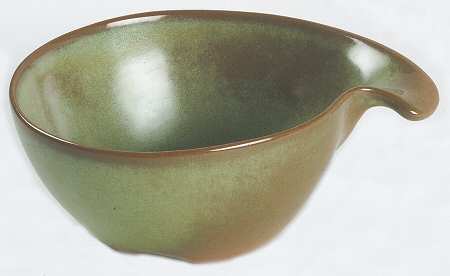 Lazy Bones Prairie Green Lugged Cereal Bowl
