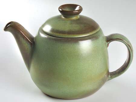 Lazy Bones Prairie Green Teapot & Lid