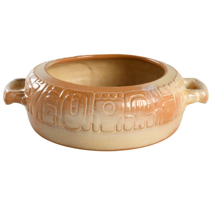 Mayan Aztec Desert Gold 1.5 Qt Round Casserole No Lid by Frankoma