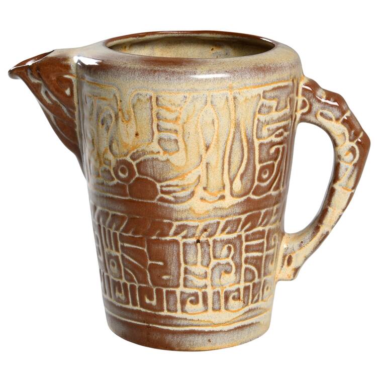Mayan Aztec Desert Gold Teapot No Lid by Frankoma