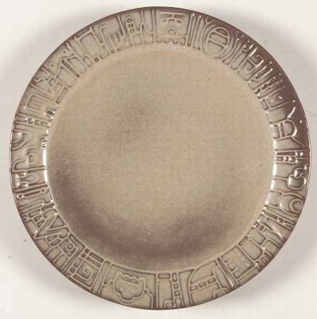 Mayan Aztec Desert Gold Dinner Plate by Frankoma