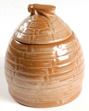 Mayan Aztec Desert Gold Honey Pot & Lid