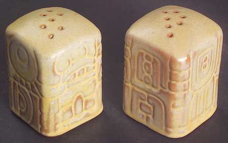 Mayan Aztec Desert Gold Salt & Pepper Set