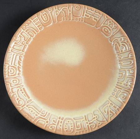 Mayan Aztec Desert Gold Luncheon Plate by Frankoma
