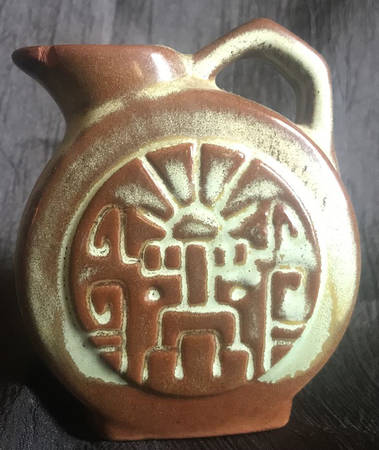 Mayan Aztec Prairie Green Miniature Pitcher