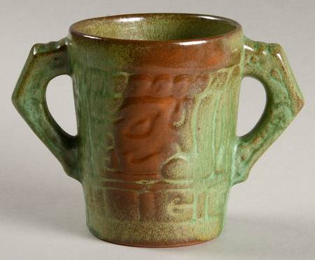 Mayan Aztec Prairie Green Sugar Bowl No Lid