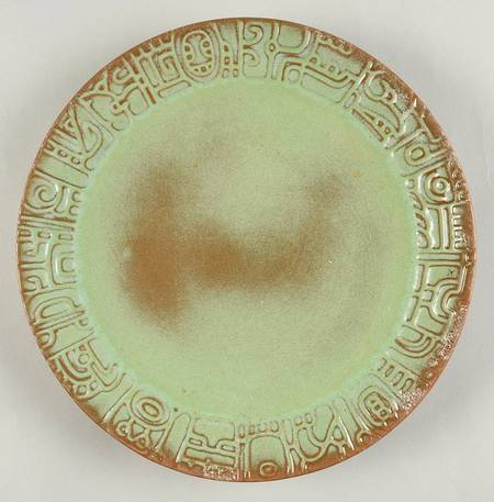 Mayan Aztec Prairie Green Luncheon Plate
