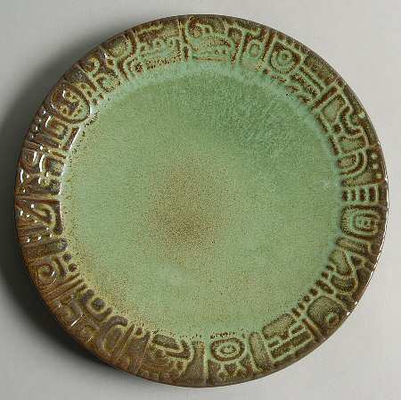Mayan Aztec Prairie Green Luncheon Plate