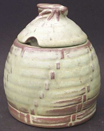 Mayan Aztec Prairie Green Honey Pot & Lid