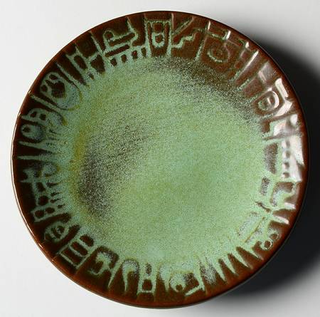 Mayan Aztec Prairie Green Saucer for Flat Cup