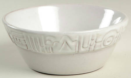 Mayan Aztec White Sand (Front and Back) Coupe Soup Bowl