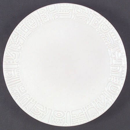 Mayan Aztec White Sand (Front and Back) Luncheon Plate
