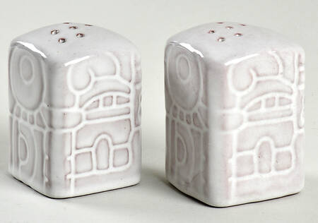 Mayan Aztec White Sand (Front and Back) Salt & Pepper Set