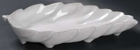 Mayan Aztec White Sand (Front and Back) Large Leaf Dish