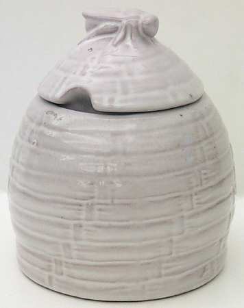 Mayan Aztec White Sand (Front and Back) Honey Pot & Lid
