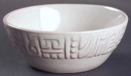 Mayan Aztec White Sand (Front and Back) Coupe Cereal Bowl