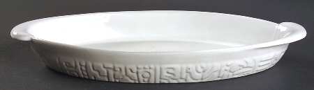 Mayan Aztec White Sand (Front and Back) 15" Oval Baker