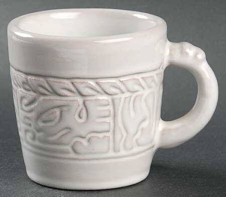 Mayan Aztec White Sand (Front and Back) Flat Cup