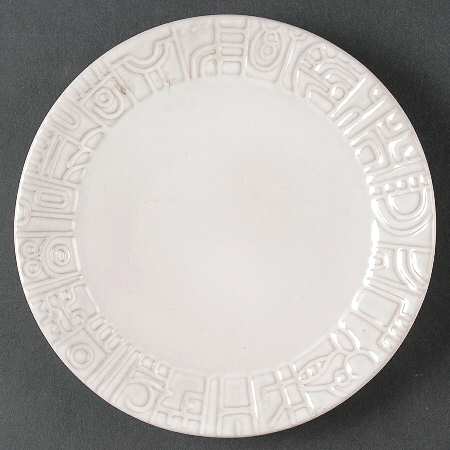 Mayan Aztec White Sand (Front and Back) Salad/Bread & Butter Plate