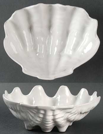 Mayan Aztec White Sand (Front and Back) 7" Shell Shaped Bowl