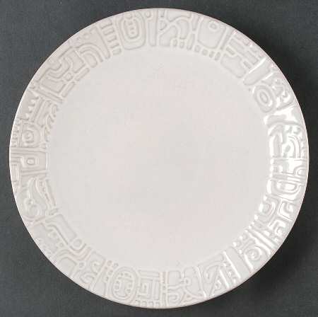 Mayan Aztec White Sand (Front and Back) Luncheon Plate