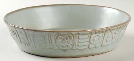 Mayan Aztec Woodland Moss 8" Round Vegetable Bowl
