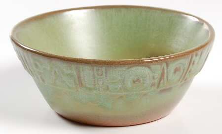 Mayan Aztec Woodland Moss Coupe Soup Bowl by Frankoma