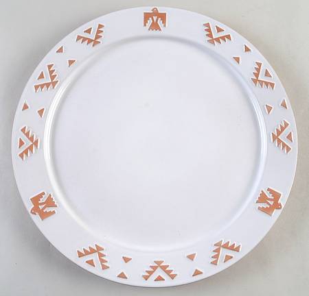Native American White 13" Chop Plate (Round Platter)