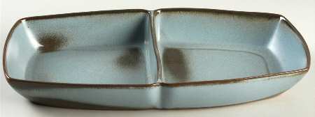 Plainsman Woodland Moss 13" Oval Divided Vegetable Bowl