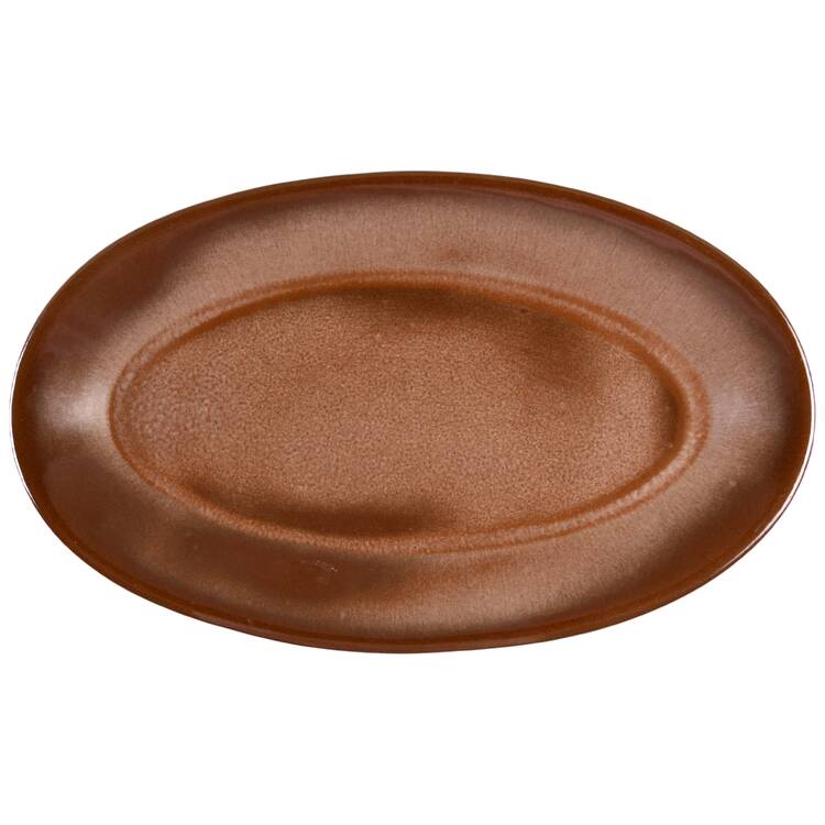 Plainsman Brown 18" Oval Serving Platter