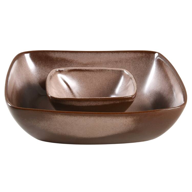 Plainsman Brown 1 Piece Chip & Dip