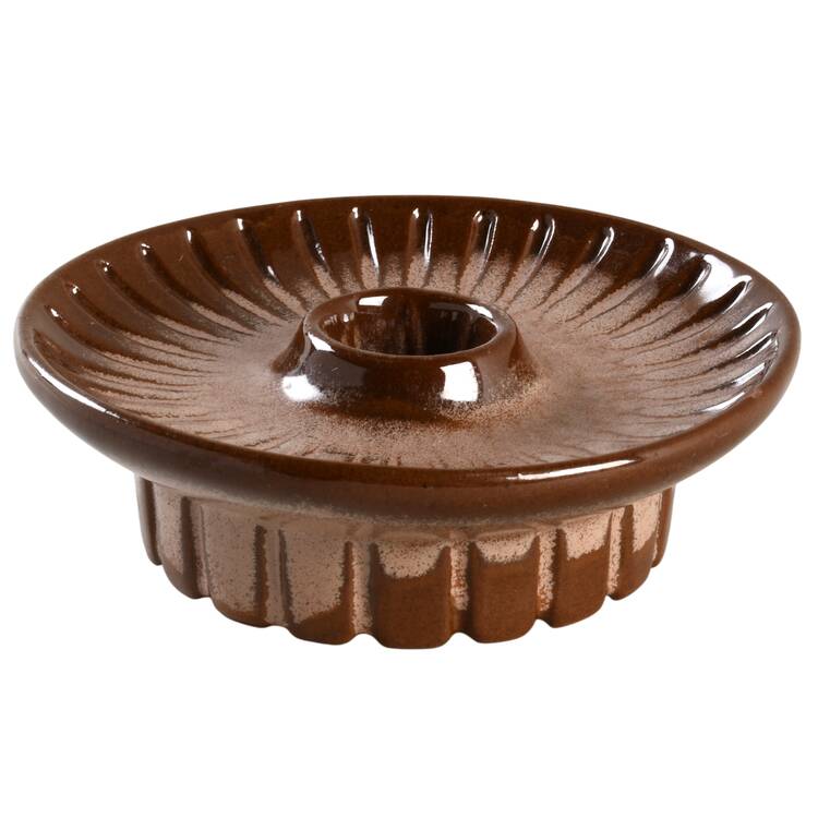 Plainsman Brown 1" Small Candlestick by Frankoma
