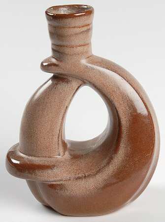 Plainsman Brown Single Light Candlestick