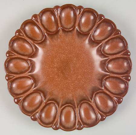 Plainsman Brown Deviled Egg Plate