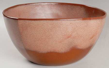 Plainsman Brown 10" Large Salad Serving Bowl