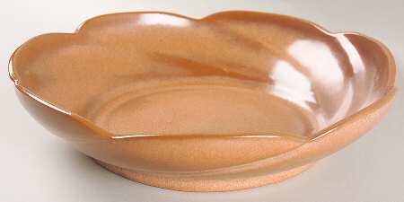 Plainsman Brown Scalloped Bowl
