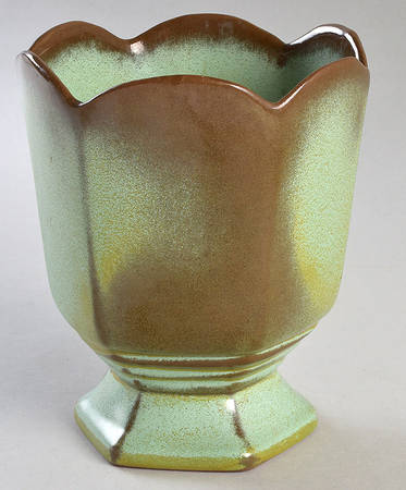 Plainsman Green Hexagonal Vase