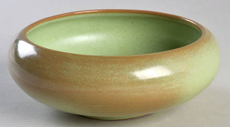 Plainsman Green Cupped Bowl