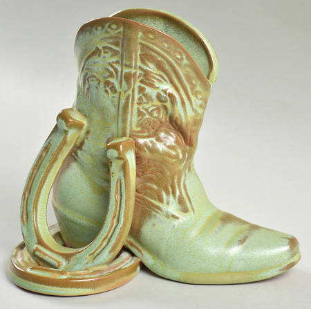 Plainsman Green Boot Vase