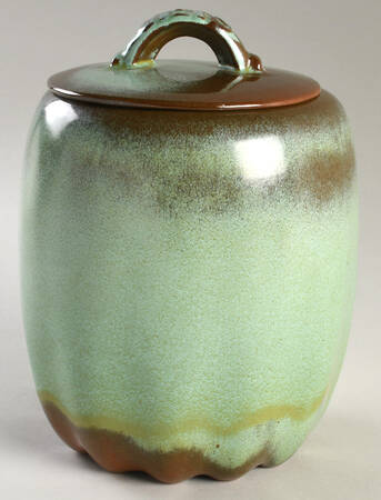 Plainsman Green Sugar Canister & Lid