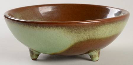 Plainsman Green 6" 3 Toed Round Bowl