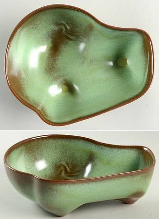 Plainsman Green 7" Oval Vegetable Bowl