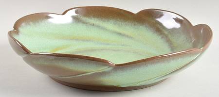 Plainsman Green Scalloped Bowl by Frankoma