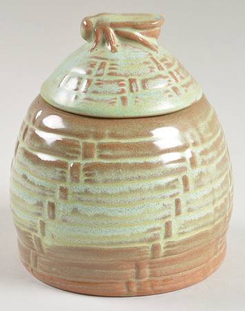 Plainsman Green Honey Pot & Lid by Frankoma
