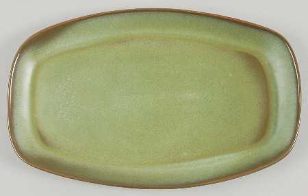 Plainsman Green 14" Oval Serving Platter