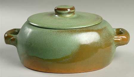 Plainsman Green 1.5 Qt Round Covered Casserole