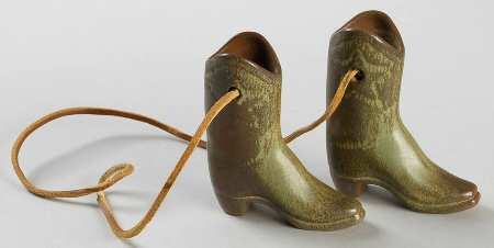 Plainsman Green Boots on Thong