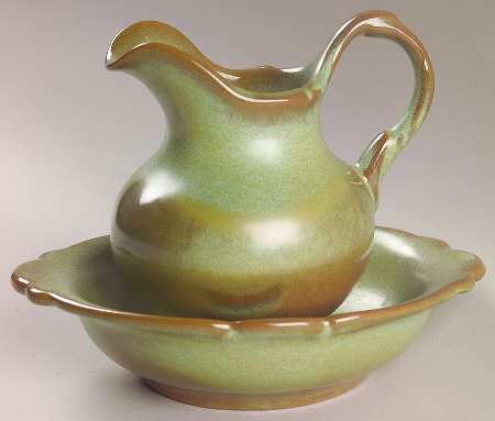 Plainsman Green Small Pitcher & Bowl Set