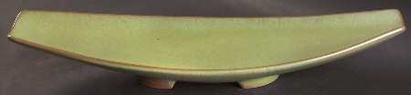 Plainsman Green Oblong Footed Tray
